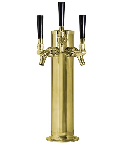 Kegco polished brass triple - kegco,