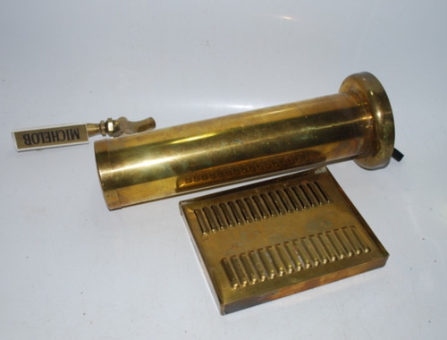Vintage brass beer tap tower - beer,
